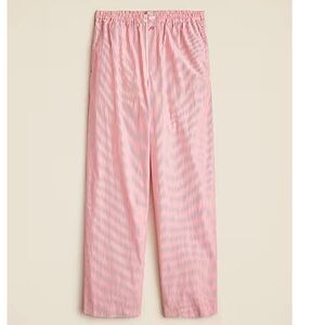 I.Crew Cotton poplin pajama pant in Candy Apple stripe L